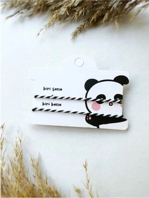Atölye Merdiven Kawaii Panda 2li Arkadaşlık Bilekliği Seti