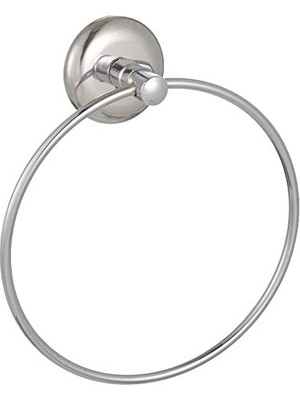 Die Grup Alper Banyo Iris Krom Kaplama Halka Havluluk, Yapışkanlı ve Vidalı Montajlı Banyo Havlu Askısı, 35 mm Oval Bantlı, Parlak Yüzey