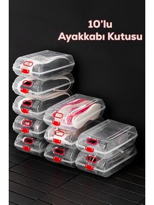 Die Grup Porsima Ayakkabı Saklama Kutusu Şeffaf Beyaz, 204-10