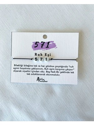 Atölye Merdiven Ruh Eşi 571 Sekans Sayı Olumlama Bilekliği Ruh Eşi Çeken Bileklik