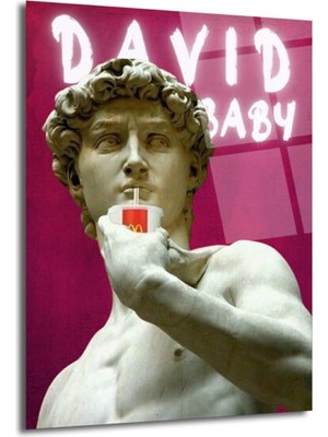 GLAZELLA “david Baby” Pop Art Cam Tablo – Modern Sanatın Eğlenceli Yorumu
