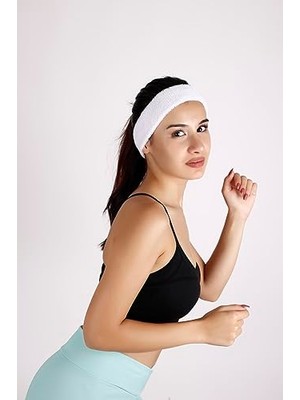 Die Grup Sporcu Saç Bandı Ter Bandı Bandana Headband Beyaz