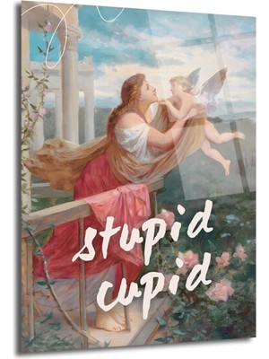 GLAZELLA "stupid Cupid" Temalı Aşk Dolu Cam Tablo
