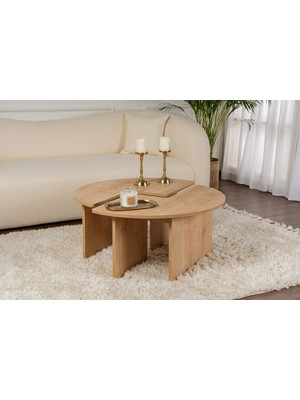 Rani Home Orta Sehpa Meşe 90 cm AB-5374