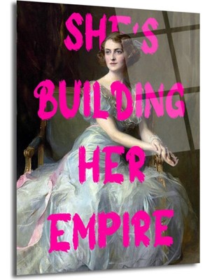 GLAZELLA She's Building Her Empire Cam Tablo | Güçlü Kadın Sanatı