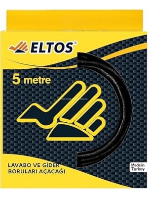 Die Grup Lavabo Açma Teli, 6 mm Kalınlık, Dayanıklı, Metal Tel, Lavabo ve Gider Borusu Açacağı, Tıkanıklık Giderici, Spiral Tel, Ergonomik Sap, Kolay Kullanım, Lavabo, Tuvalet, Banyo, Gider Açıcı (5 M)