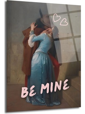 GLAZELLA Aşkın Tutkulu Dokunuşu: Be Mine Temalı Romantik Cam Tablo