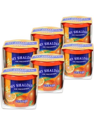 Die Grup 6'lı Paket My Shaldan Japon Araba Bardak Tutucu Doğal Oda Parfümü Kutuları (Turuncu Kokulu)