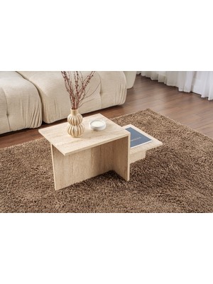Rani Home Orta Sehpa Traverten 80 cm AB-5257