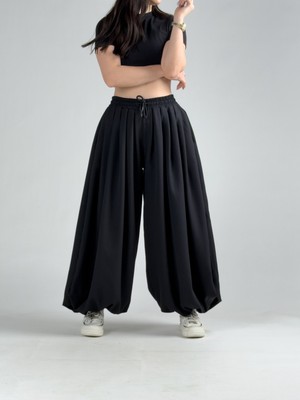 Cocopelli Süper Oversize Siyah Kadın Jogger Pantolon COC3224