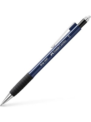 Die Grup Faber-Castell Grip 1345/47 Versatil Kalem, 0.7 Mm, Navy Blue, Ergonomik Tutuş, Yaylı Uç, Uzun Silgi, Modern Tasarım