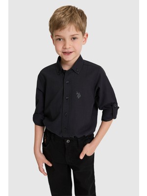 U.s. Polo Assn. Erkek Çocuk Siyah Gömlek Basic 50324683-VR046
