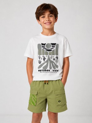 03-12 Yaş Arası Losan Cool T-Shirt - Krem