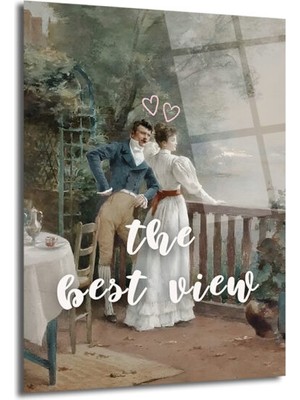 GLAZELLA Aşkın Penceresi: 'the Best View' Romantik Cam Tablo