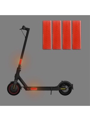 Die Grup Elektrikli Scooter Bisiklet Uyarıcı Reflektif Ikaz Sticker 4'lü