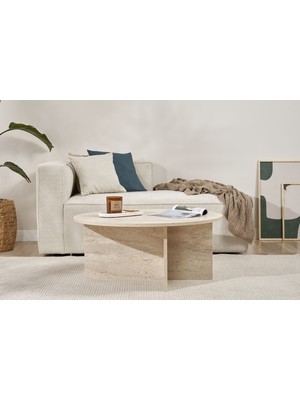 Rani Home Orta Sehpa Traverten 90 cm AB-5392