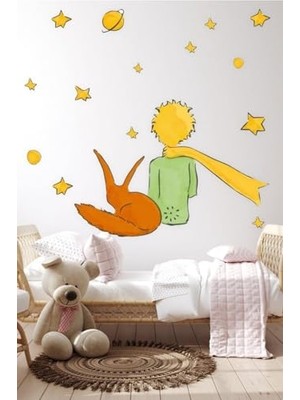 Die Grup -Küçük Prens ve Sarı Yıldızlar Çocuk Bebek Odası Sticker Seti