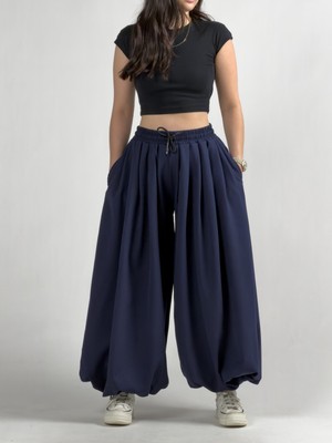Cocopelli Süper Oversize Lacivert Kadın Jogger Pantolon COC3227