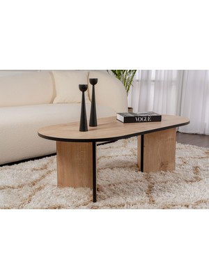 Rani Home Orta Sehpa Safir Meşe - Siyah 119 cm AB-5288