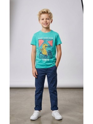 04-12 Yaş Arası Losan Ejderha T-Shirt - Yeşil