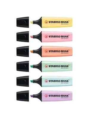 Die Grup Stabilo-Boss Original Fosforlu Işaretleme Kalemi 6 Renk Set