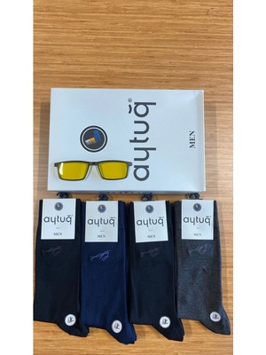 Aytuğ Imzalı Seri Dikişsiz Bambu Erkek Çorap 12 Li Paket