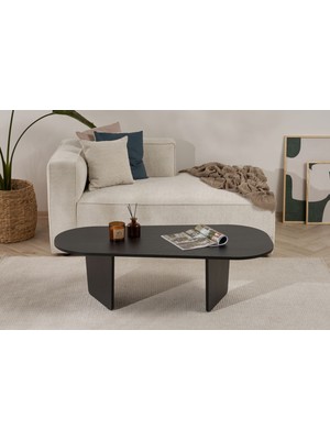 Rani Home Orta Sehpa Ahşap Desenli Siyah 130 cm AB-5415