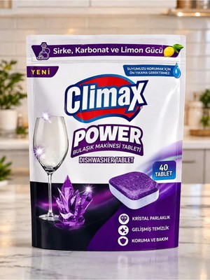 Climax Power Bulaşık Makinesi Tableti 40’lı Paket