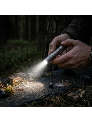Gaman Mini LED El Feneri - Klipsli Taşınabilir Cep Feneri 1W Led, Kemere Çantaya Takılabilir
