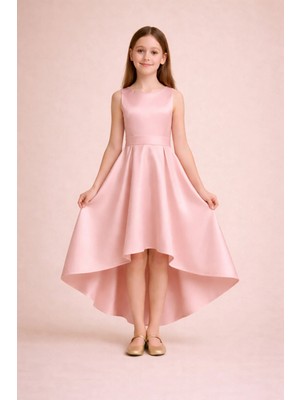 Suneh Butik Kız Çocuk Abiye Elbise – Asimetrik Kesim, Mezuniyet & Düğün Elbisesi