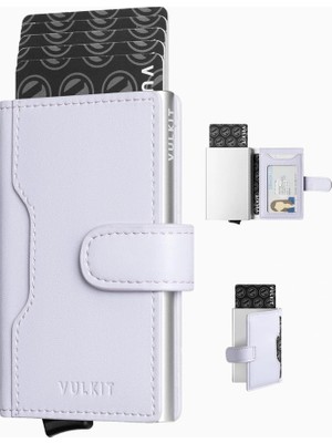 Vulkit Rfıd Alüminyum Deri Pop-Up Unisex Kartlık Cüzdan