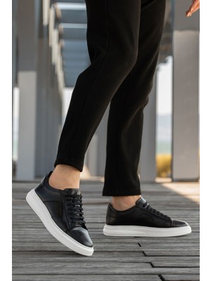 Panorama Erkek Kalın Beyaz Tabanlı Hakiki Deri Sneaker