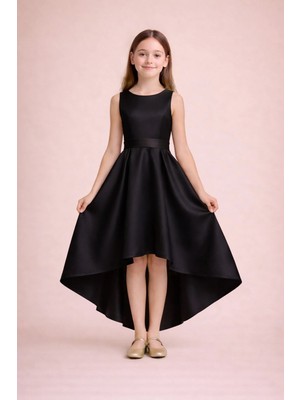 Suneh Butik Kız Çocuk Abiye Elbise – Asimetrik Kesim, Mezuniyet & Düğün Elbisesi