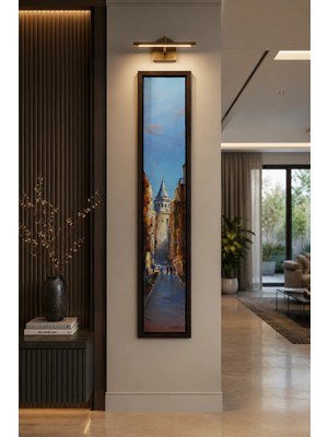 Muguetarts Galata Sokağı Orijinal Yağlıboya Tablo - Mehmet Najafzadeh Eseri 170X35 cm