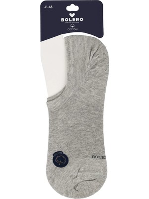 Bolero Unisex Premium Dikişsiz Görünmez Çorap Gri