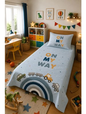 Evdek Bebek ve Çocuk Odası Road Trip – Araba Tek Kişilik Pike Takımı 160X230 cm 6ETD20