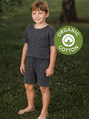Antebies Organik Bel Lastikli Erkek Çocuk Pijama Takımı