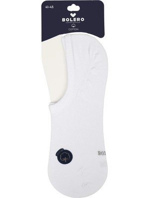 Bolero Unisex Premium Dikişsiz Görünmez Çorap Beyaz