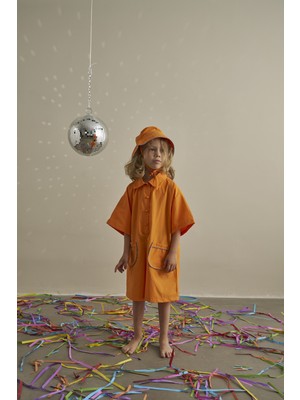Oh la la Koala For Little Ones Turuncu Candy Summer Biyeli Şapkalı Tulum