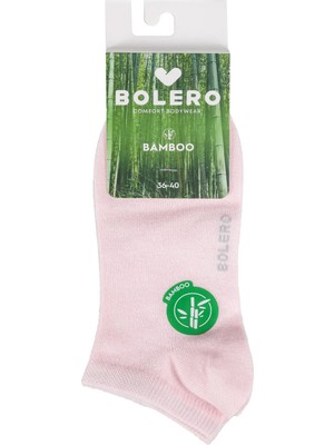 Bolero Kadın Dikişsiz Bambu Patik Çorap Pembe