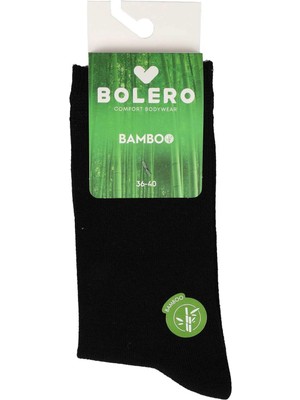 Bolero Kadın Dikişsiz Bambu Çorap Siyah