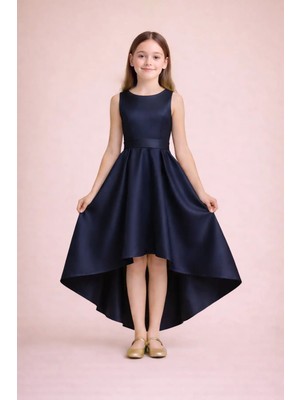 Suneh Butik Kız Çocuk Abiye Elbise – Asimetrik Kesim, Mezuniyet & Düğün Elbisesi