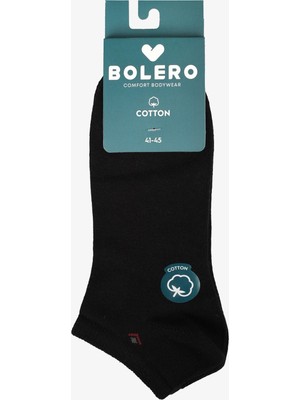 Bolero Erkek Dikişsiz Pamuk Patik Ok Desen Siyah