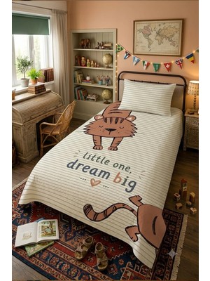 Evdek Bebek ve Çocuk Odası Dream Kitty – Kedi Tek Kişilik Pike Takımı 160X230 cm 6ETD17
