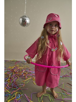 Oh la la Koala For Little Ones Pembe Candy Summer Biyeli Şapkalı Tulum