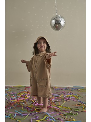 Oh la la Koala For Little Ones Bej Candy Summer Biyeli Şapkalı Tulum