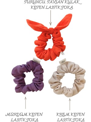 Liliza Accessories Renkli Keten 3lü Lastik Toka Seti
