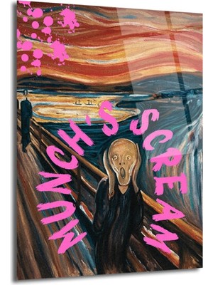 GLAZELLA Munch's Scream Pop Art Cam Tablo: Çığlığın Modern Yorumu