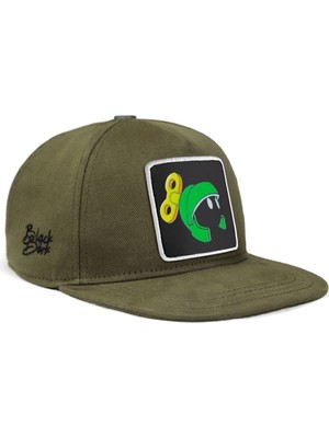 BlackBörk Hip Hop Kids Uzaylı Logolu Haki Çocuk Şapka