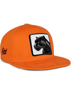 BlackBörk Hip Hop Kids Panter Logolu Turuncu Çocuk Beyzbol Şapka